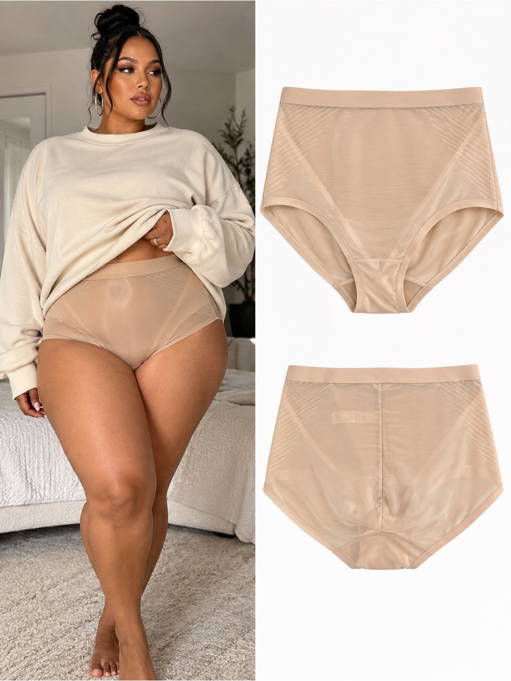 SPANX THINSTINCTS 2.0 HIGH WAISTED BRIEF SHAPEWEAR NUDE BEIGE NWT SIZE 3X 3XL
